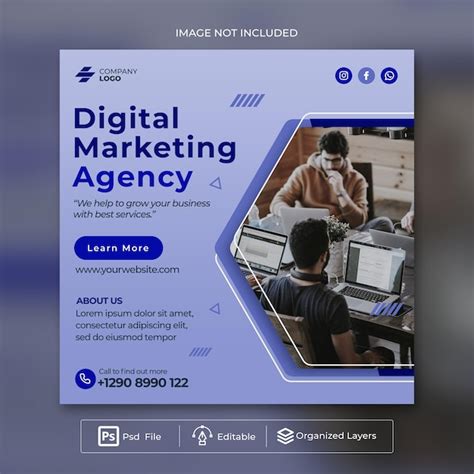 Premium Psd Digital Marketing Agency Design For Social Media Template