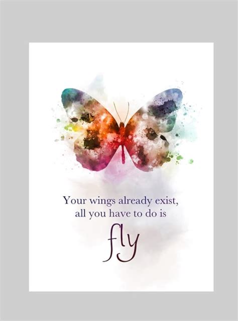 Butterfly Quote ART PRINT Your Wings Already Exist All You - Etsy