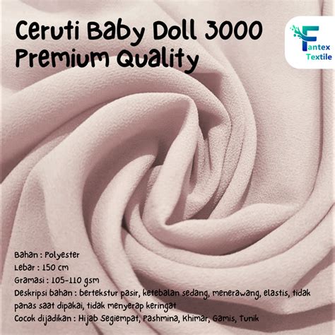 Jual Kain Ceruti Baby Doll Per M Armani Premium Eceran Per