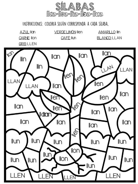 Cuaderno molón para colorear sílabas sílabas y trabadas Orientacion