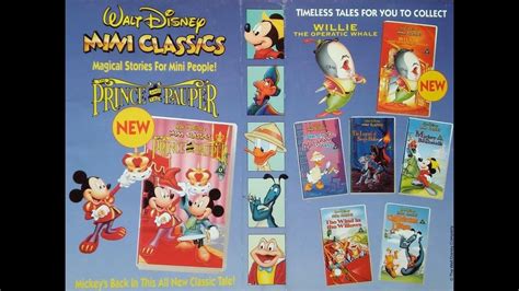 Walt Disney The Prince And The Pauper 1990 Mini Classics Collections Trailer Vhs 1992 Uk Youtube