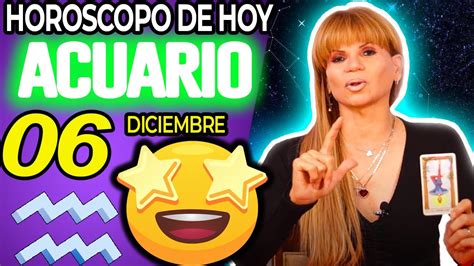 LLEGA UN PREMIO MHONI VIDENTE Horóscopo de hoy ACUARIO 6 DE