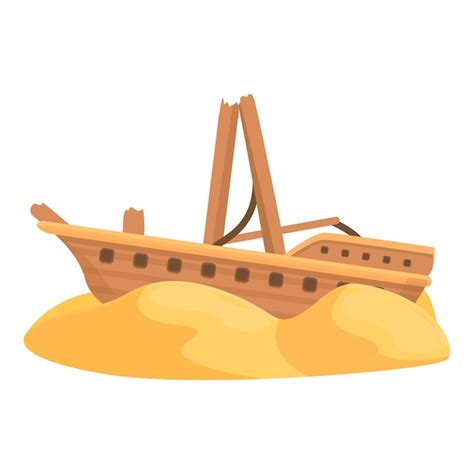 Premium Vector Island Shipwreck Icon Cartoon Vector Old Ship Wreck Ocean