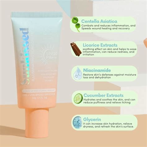 Authentic Barefaced Sunkissed Illuminating Sunscreen 50 Grams Beauty