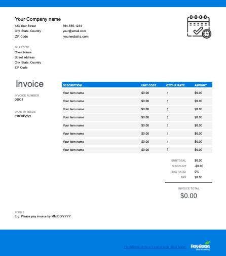 Free Event Planner Invoice Template Download Now Freshbooks