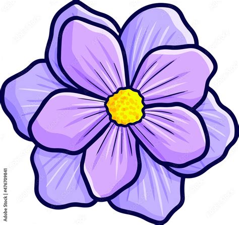 Purple Cartoon Flower