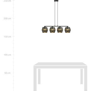 Lampa wisząca ażurowa Malia IV 100cm czarny złoty Emibig