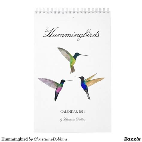 Hummingbird Calendar | Custom holiday card, Calendar, Christmas card ...