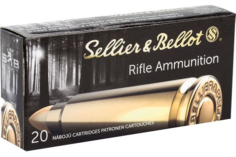 Sellier Bellot 7 62x39 124 Grain Brass FMJ Ammo Rifle Ammo 20