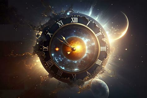 clock in space, time concept. Generative AI 28793337 Stock Photo at ...