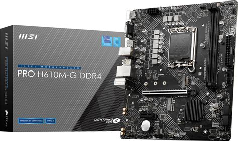 Msi Pro H M E Ddr Motherboard Micro Atx Supports Intel Th Gen