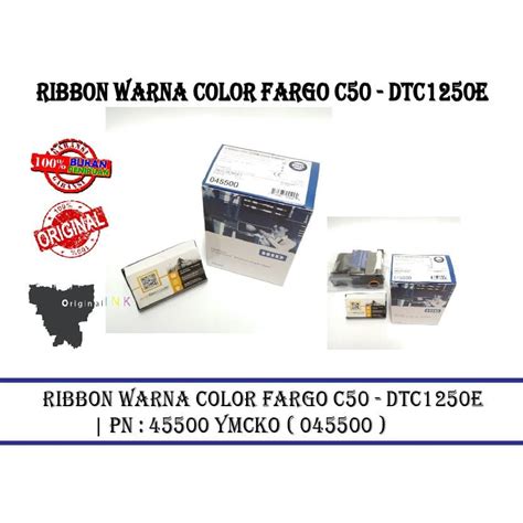 Jual RIBBON WARNA COLOR FARGO C50 DTC1250E 45500 YMCKO 045500