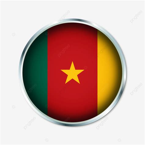 Cameroon Round Flag With Transparent Vector Cameroon Cameroon Flag