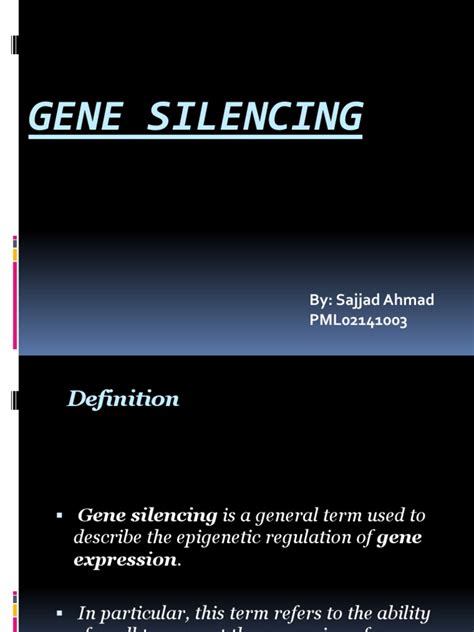 Gene Silening Pdf Rna Interference Gene Silencing