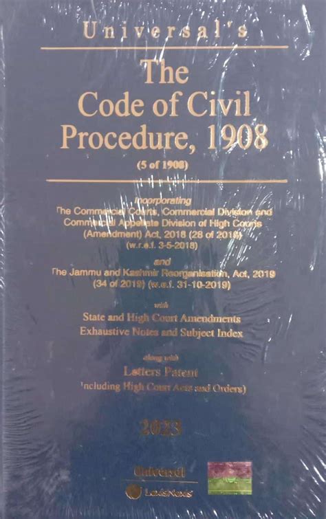 Code Of Civil Procedure 1908 Hardcover 2023 Edition