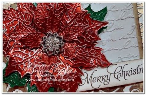 Metal Embossed Poinsettia Card Tutorial