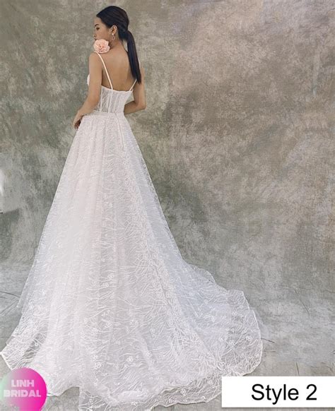 Sexy Thin Straps V Neck Or Sweetheart Neck Floral Lace White A Line Wedding Dress Various Styles