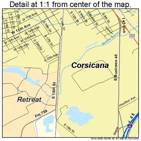 Corsicana Texas Street Map 4817060