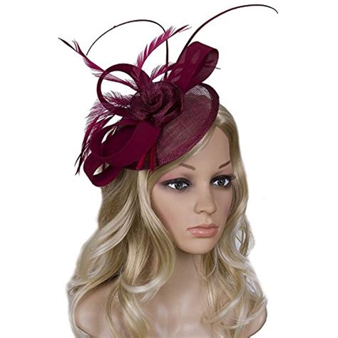 Women Vintage Derby Fascinator Hat Pillbox Headband Feather Cocktail