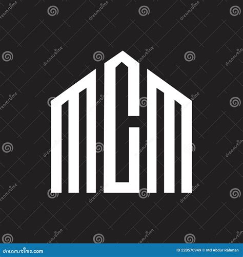 Mcm Letter Logo Design On Black Background Mcm Creative Initials Letter