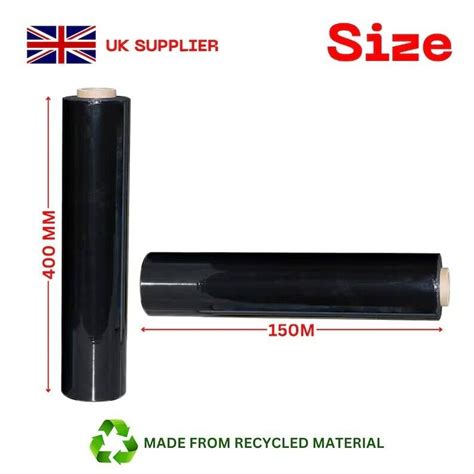 X Strong Rolls Black Pallet Stretch Shrink Wrap Parcel Packing Cling