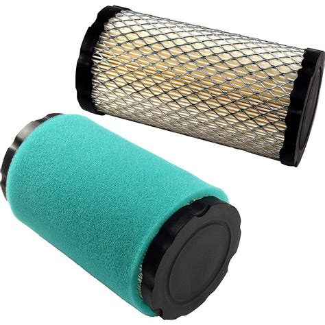 2 Pack HQRP Air Filter Kit For John Deere GY21055 MIU11511 D110 120