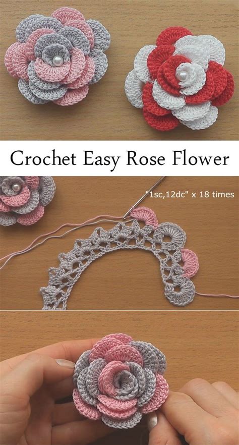 Crochet Rose Flower Patterns For Beginners Artofit