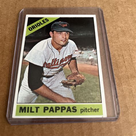 1966 Topps MILT PAPPAS 105 Baltimore Orioles Vintage Baseball Card VG