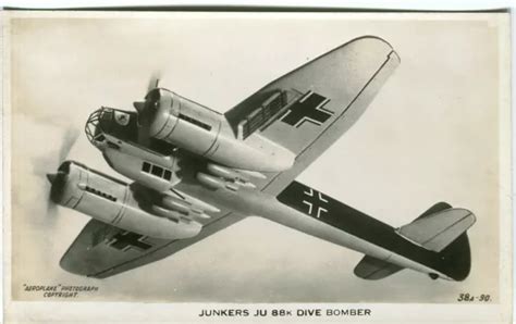 JUNKERS JU88K WWII Aeroplane Valentine S 1930 S 1940 S Postcard 38A 90