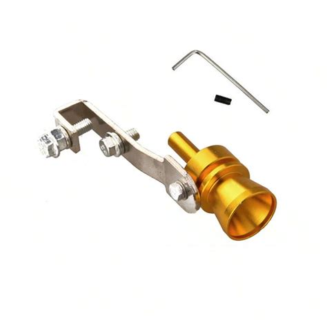 1pc Gold Color Car Exhaust Turbocharger Whistle Sound Muffler, Fit For ...