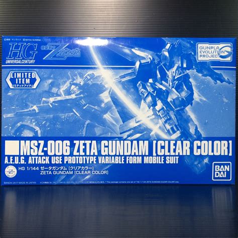 HGUC 1 144 MSZ 006 Zeta Gundam Clear Ver Mobile Suit Zeta Gundam