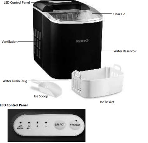 IGLOO IGLICEB26RD Automatic Ice Maker Instructions Guide Manuals Clip