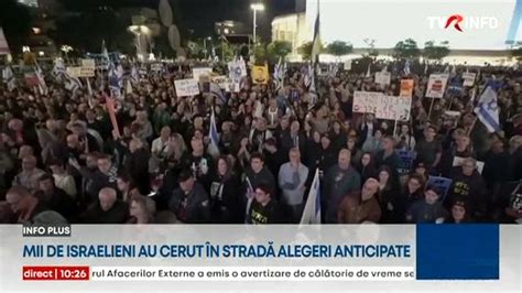 Mii de israelieni au cerut în stradă alegeri anticipate la Tel Aviv