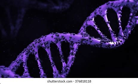 Abstract Animated Structure Dna Molecule Particles Stock Photo ...