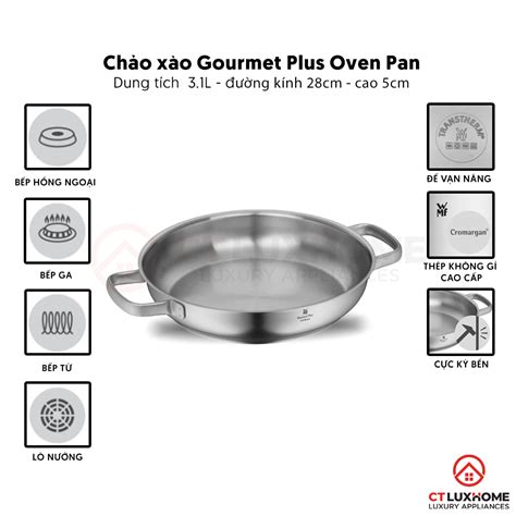 Chảo xào WMF gourmet plus oven pan 28cm 0726286031