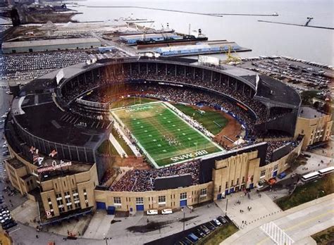 Cleveland Municipal Stadium. The Mistake on the Lake. I saw a football ...