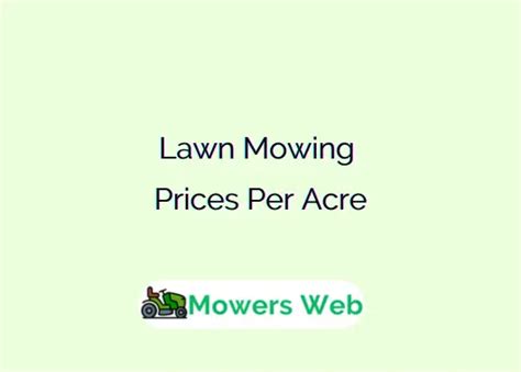 how to calculate lawn mowing rates per acre