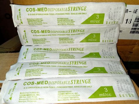 Cos Med Disposable Stringe Ml Cc Health Nutrition Medical Supplies