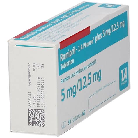 Ramipril 1A Ph Plu5Mg 12 5 50 St Mit Dem E Rezept Kaufen Shop Apotheke