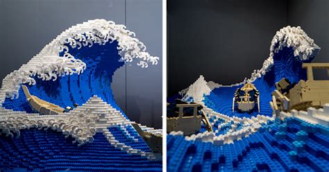 Japanese LEGO Artist Recreates Hokusai's "The Great Wave Off Kanagawa ...