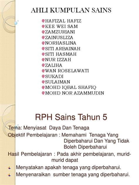 PDF RPH Sains Tahun 5 Tenaga Haba DOKUMEN TIPS