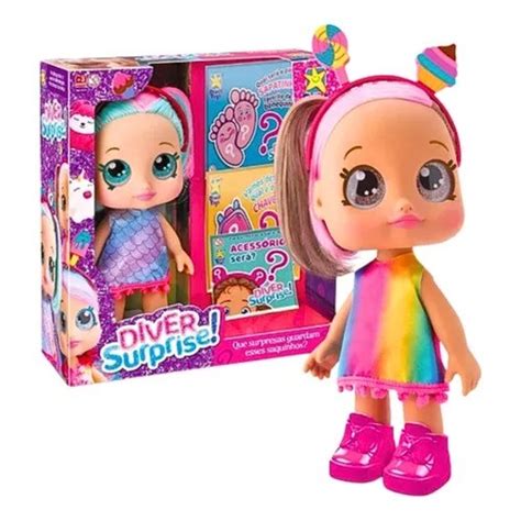 Boneca Diver Surprise Dolls C Acessorios Divertoys Shopee Brasil