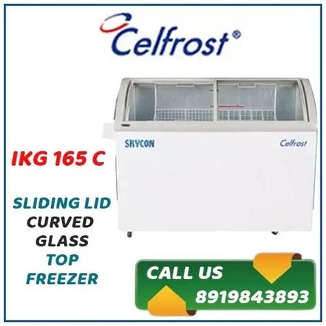 Buy Celfrost Ikg C Sliding Lid Curved Glass Top Freezer Online In