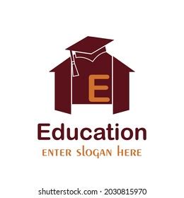 Education Logo Template Swoosh Modern Education Stock Vector Royalty