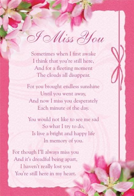 Graveside Bereavement Memorial Cards A Variety You Choose I Miss My