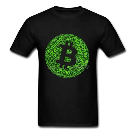 T Shirt Creation Bitcoin Cash Revolution Hipster Clothing Men Adult