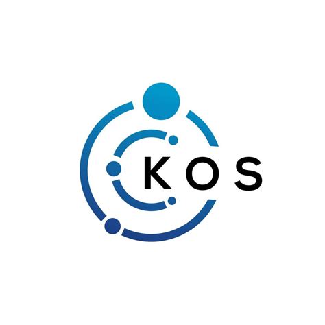 KOS letter technology logo design on white background. KOS creative ...