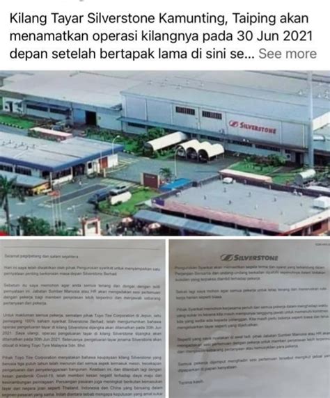 Kilang Silverstone Taiping Henti Operasi 30 Jun Ini Utusan Digital