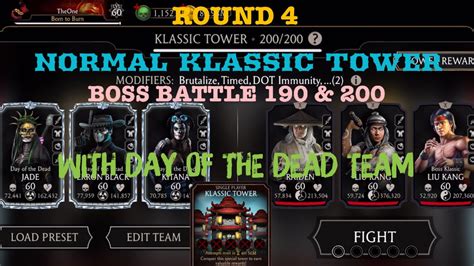 Round 5 Normal Klassic Tower Boss Battle 200 And 190rewards With Day