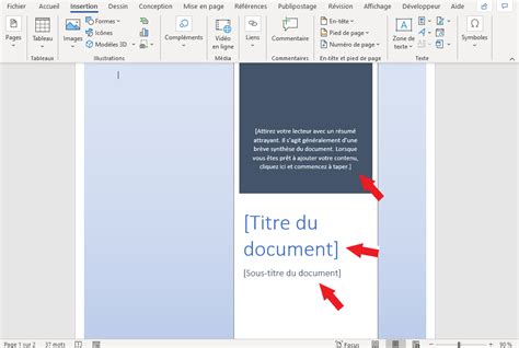 Comment Ins Rer Une Page De Garde Sur Word Dgboost